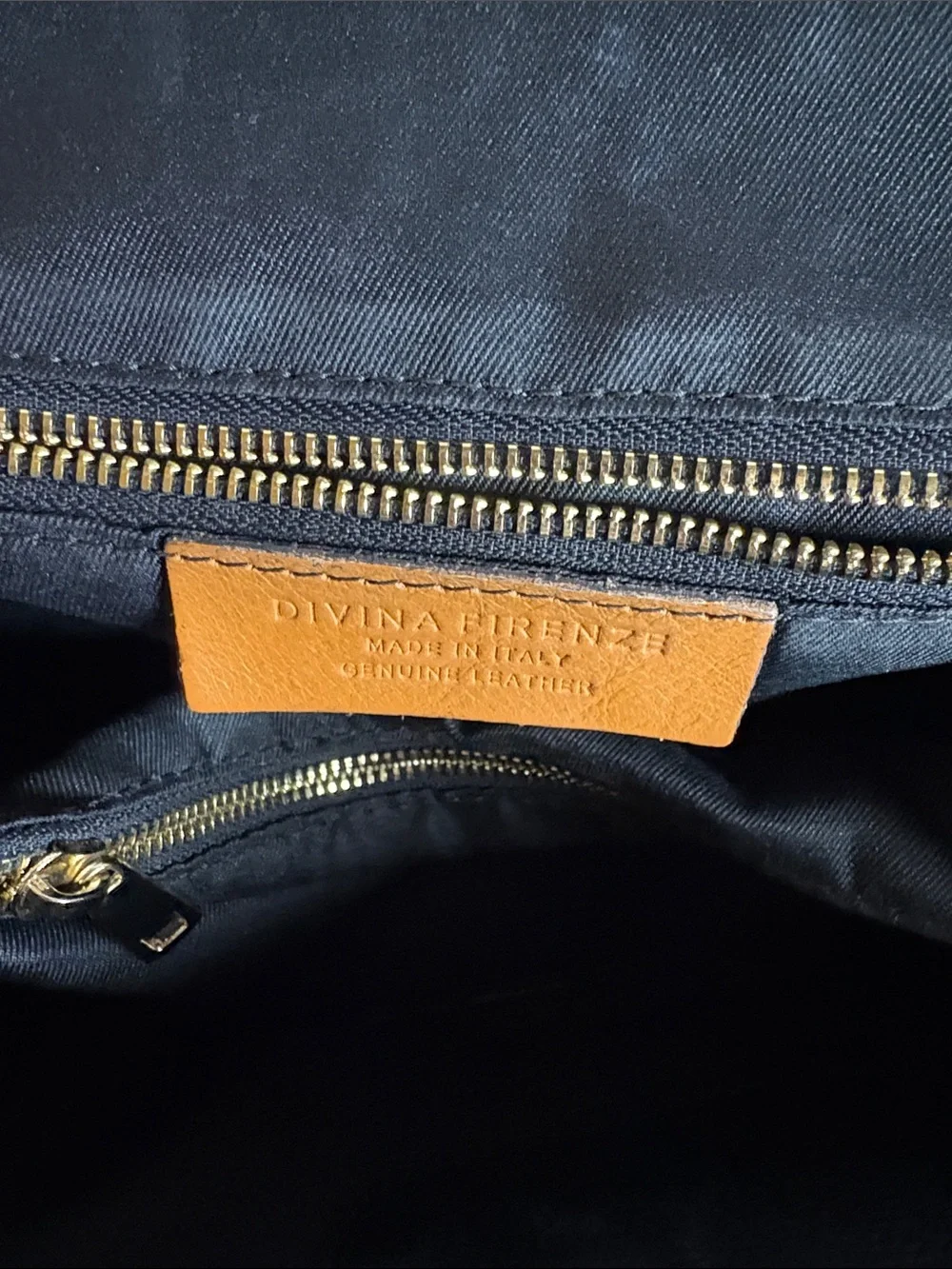 Divina Firenze Black Pebbled Leather Backpack